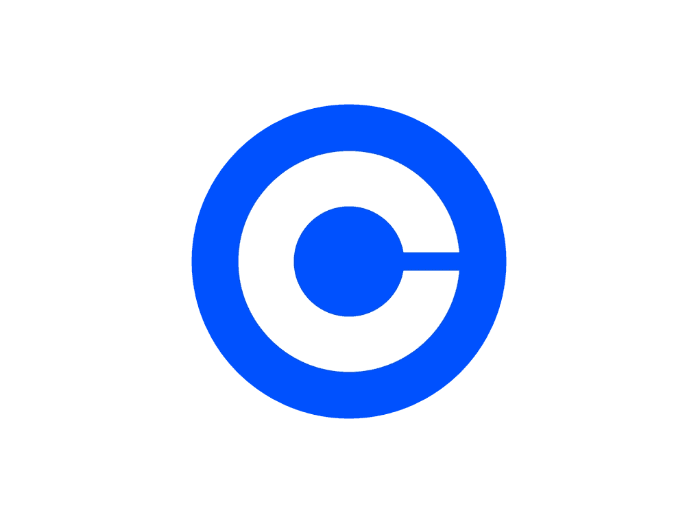 Blue and white letter 'C' logo on a gray background.